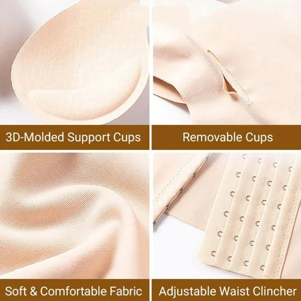 1 Pack Waist Training Women With Breast Pads Waist Corset Sports Belt Hourglass Body Shaper Adjustable