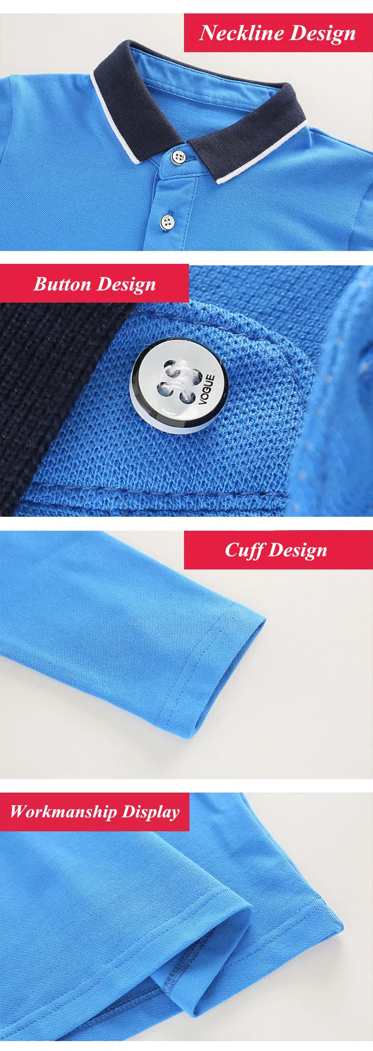 Kids School Uniform Polo Shirt Spring Autumn Children's Casual Turn Collar Long Sleeve Tops For Teenager Boys 4-15 Years Clothes