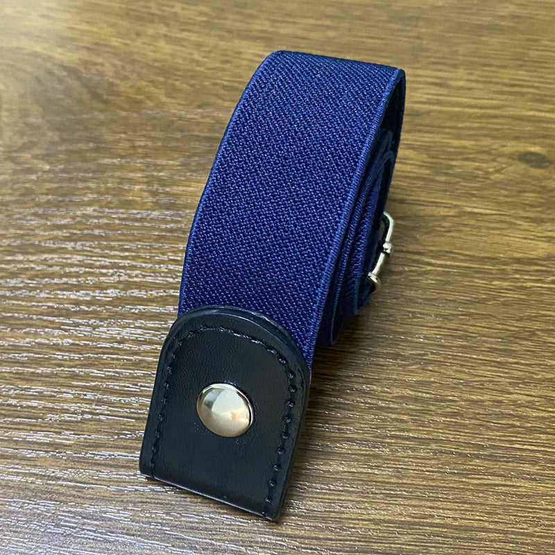 New Belts for Women Buckle-Free Waist Jeans Pants No Buckle Stretch Elastic Waist Belt for Men Ins Wind Invisible Lazy Belt