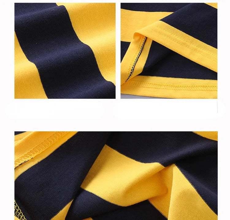 Child Boys Long Sleeve Polos Baby Boy Camisetas Boys Shirts Teen Boy Polo Shirt Kids Clothes Tops Color Stripes Turn-down Collar