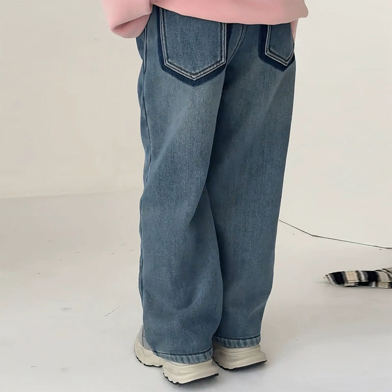 Autumn and Winter Thickened Integral Older Children's Leisure Girl Pants