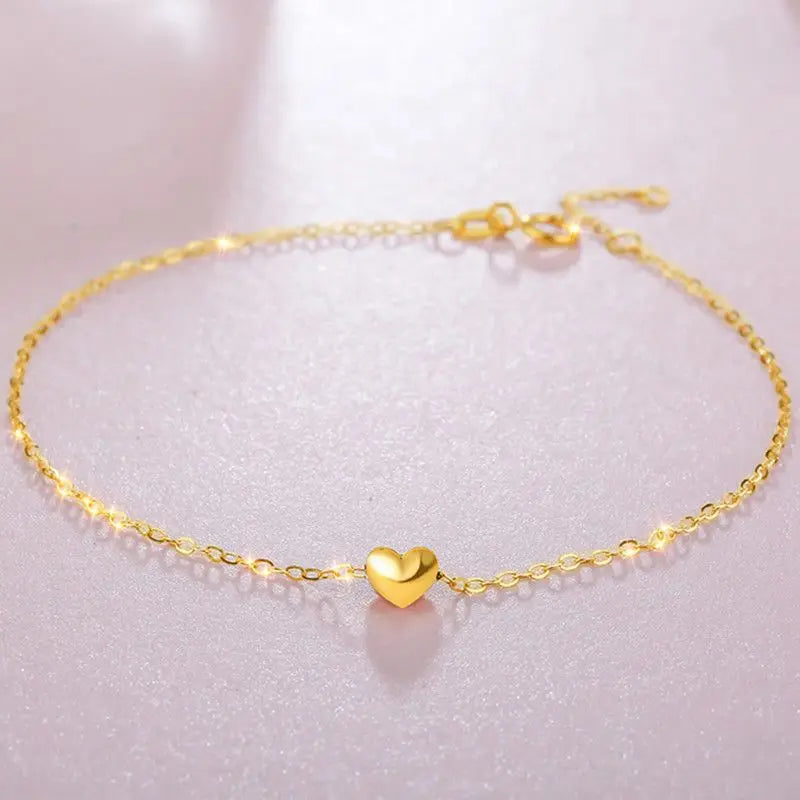 Gold Color Bracelet Simple Love Jewelry Gold Fashion Trend New Fine Chain High-grade Gift Light Luxury Beautiful Jewelry