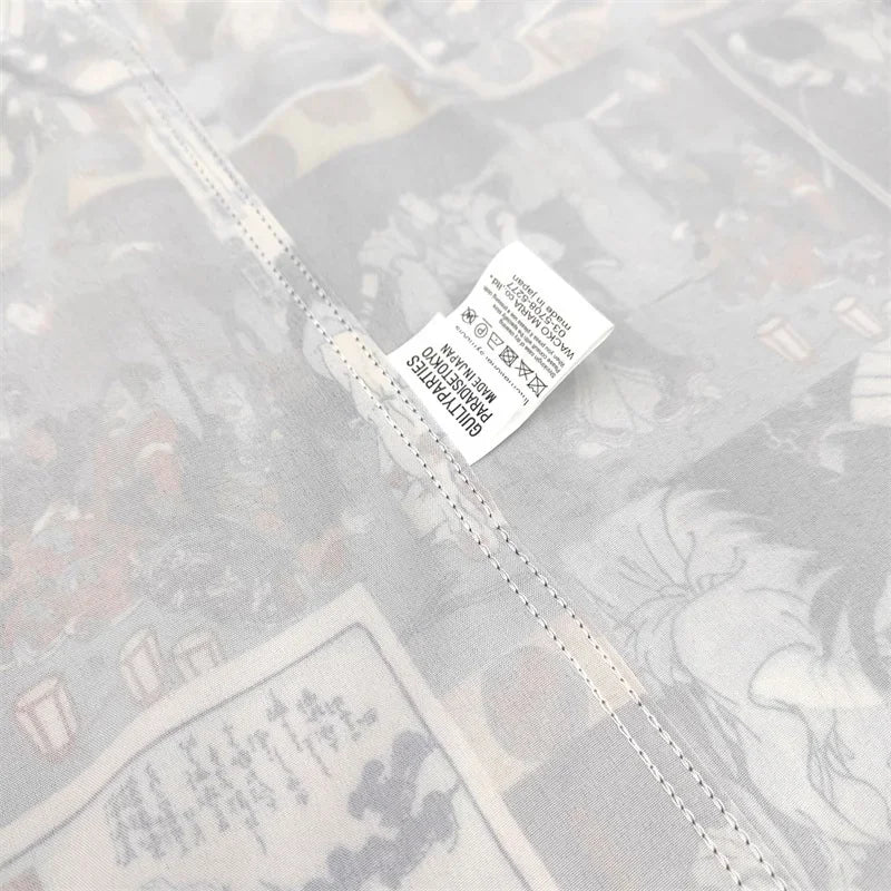 24SS Tiger Pattern WACKO MAR Loose Casual Long Sleeve Men Woman Fashion Couple Single Breasted Shirt