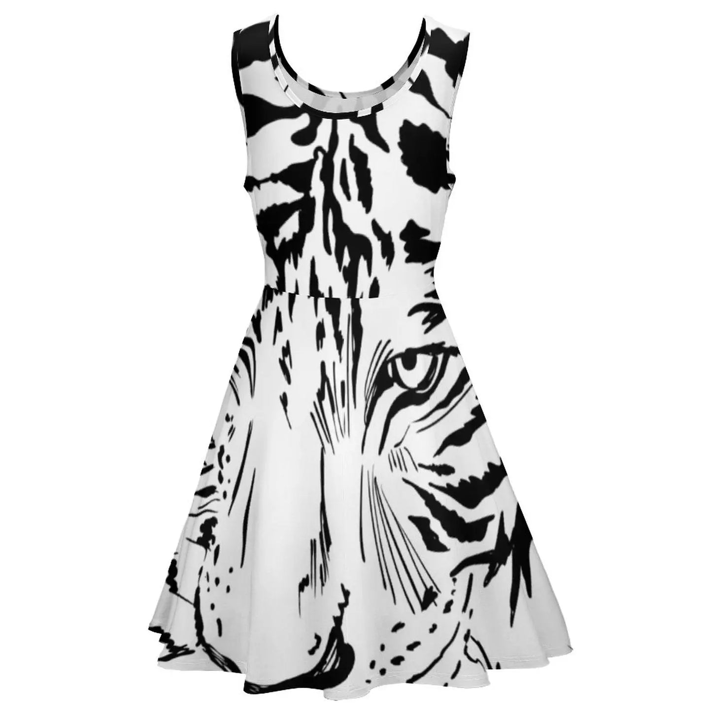 Tiger look Sleeveless Dress birthday dress Summer skirt summer women"s dress 2024 women evening