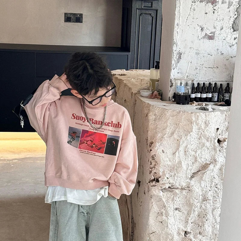 2-8Y Cotton Spring Autumn Children Shirt Casual Boys Long Sleeve Tops Tees Toddler Wear Kids Clothes For 1-8Y