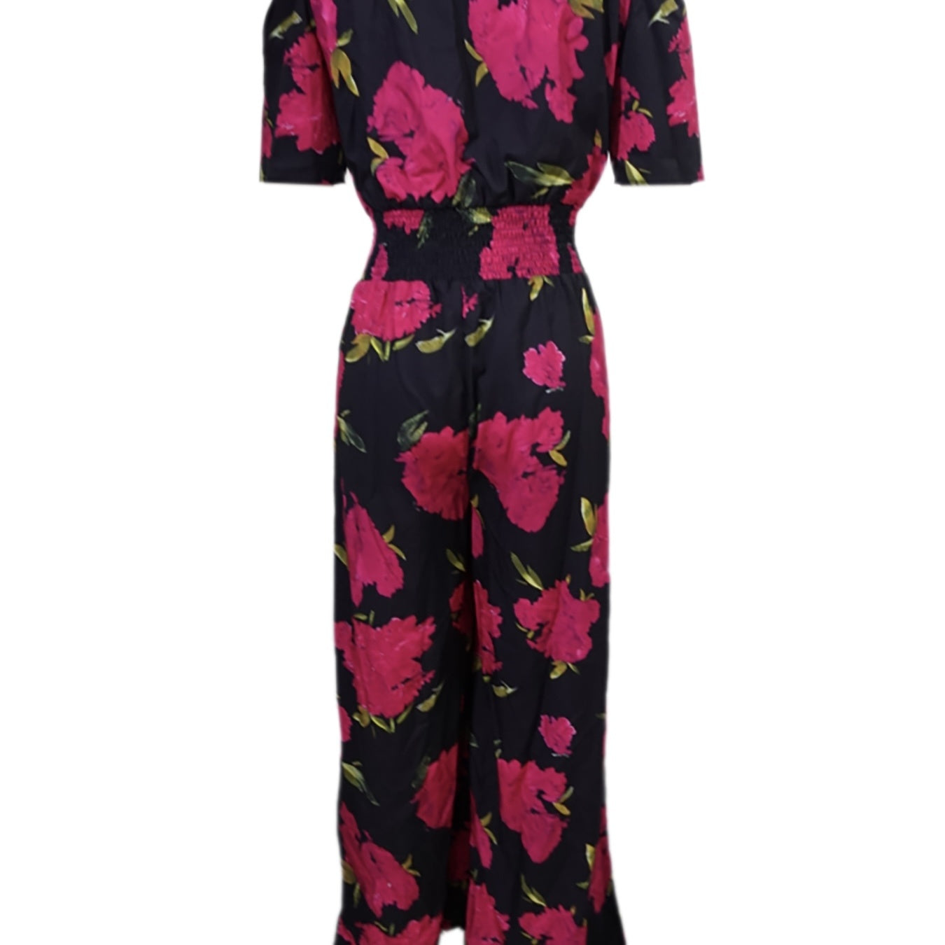 Ladies' One Shoulder Floral Print Waist Cinching Off Shoulder Sexy Fashion Jumpsuit RSTOCK
