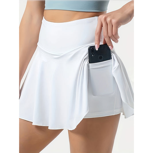 Women Tennis Skirt Golf Skorts Athletic High Waisted With Pockets Inner Shorts Sport Workout RSTOCK
