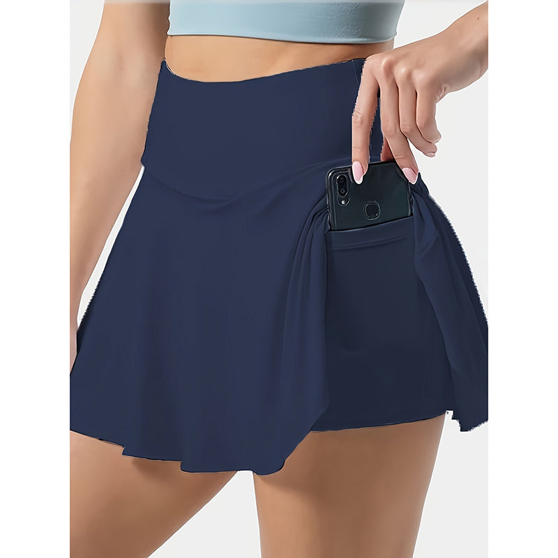 Women Tennis Skirt Golf Skorts Athletic High Waisted With Pockets Inner Shorts Sport Workout RSTOCK