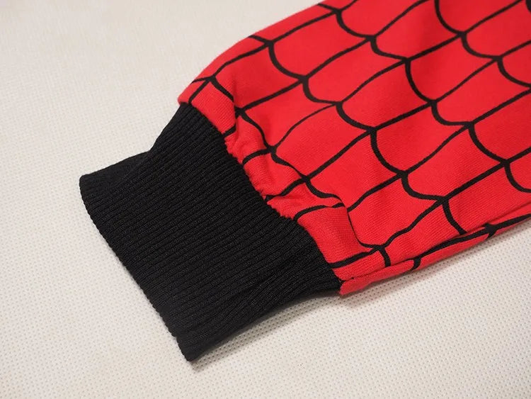 Spiderman Children Clothes Set Spring Autumn Boys Coat Kids Pant Girls 2PCS Long Sleeve Hooded Pullovers Trousers Toddler