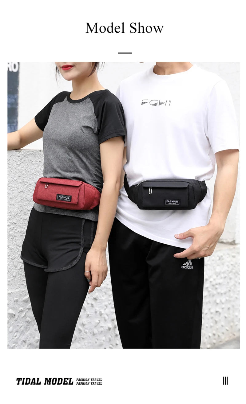 Women Waist Bag Sports Fanny Pack Men Bum Hip Bag Multifunction Travel Chest Bag Crossbody Shoulder Bag Phone Purse Bag
