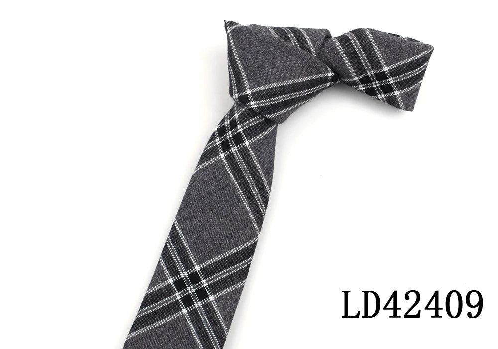 Fashion Cotton Neck Ties  For Men Women Casual Plaid Tie For Boys Girls Suits Tie Slim Wedding Party Necktie Gravatas