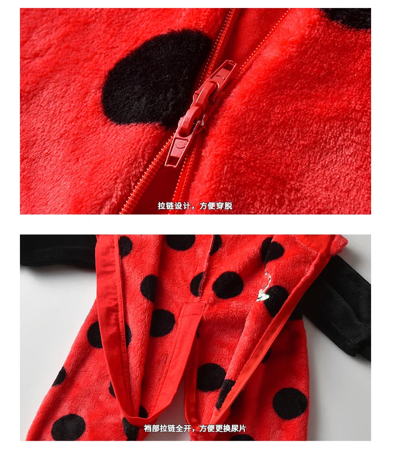 Newborn Baby Costume Romper Onesie Winter Infant Baby Clothes ropa bebe Soft Girl Boys Rompers Cute Bee Flannel Toddler  Outfit