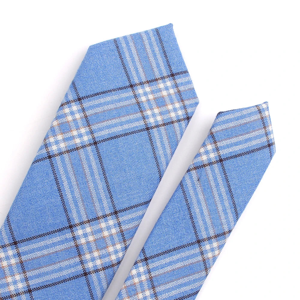 Fashion Cotton Neck Ties  For Men Women Casual Plaid Tie For Boys Girls Suits Tie Slim Wedding Party Necktie Gravatas