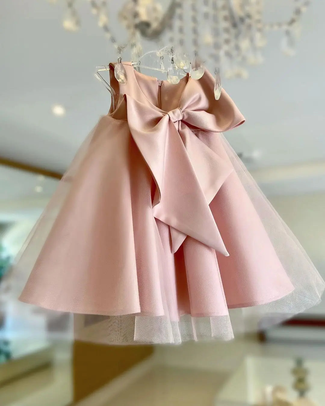 Summer Big Bow Baby Girl Dress 1st Birthday Party Wedding Dress For Girl Party Princess Evening Dresses Kid Girl Clothes