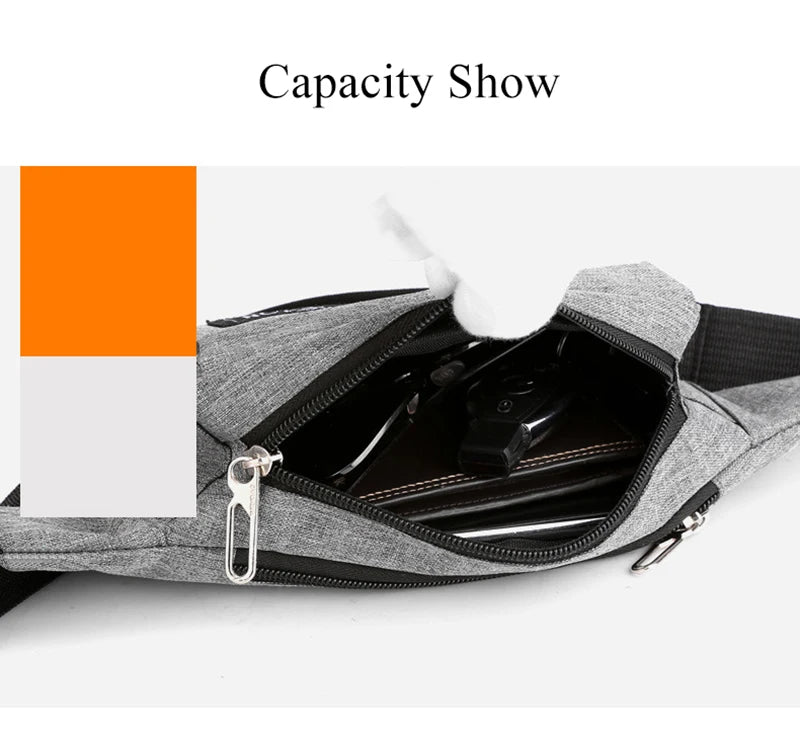 Women Waist Bag Sports Fanny Pack Men Bum Hip Bag Multifunction Travel Chest Bag Crossbody Shoulder Bag Phone Purse Bag