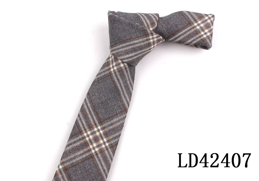 Fashion Cotton Neck Ties  For Men Women Casual Plaid Tie For Boys Girls Suits Tie Slim Wedding Party Necktie Gravatas