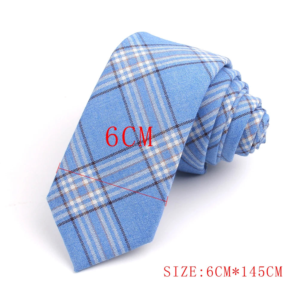 Fashion Cotton Neck Ties  For Men Women Casual Plaid Tie For Boys Girls Suits Tie Slim Wedding Party Necktie Gravatas