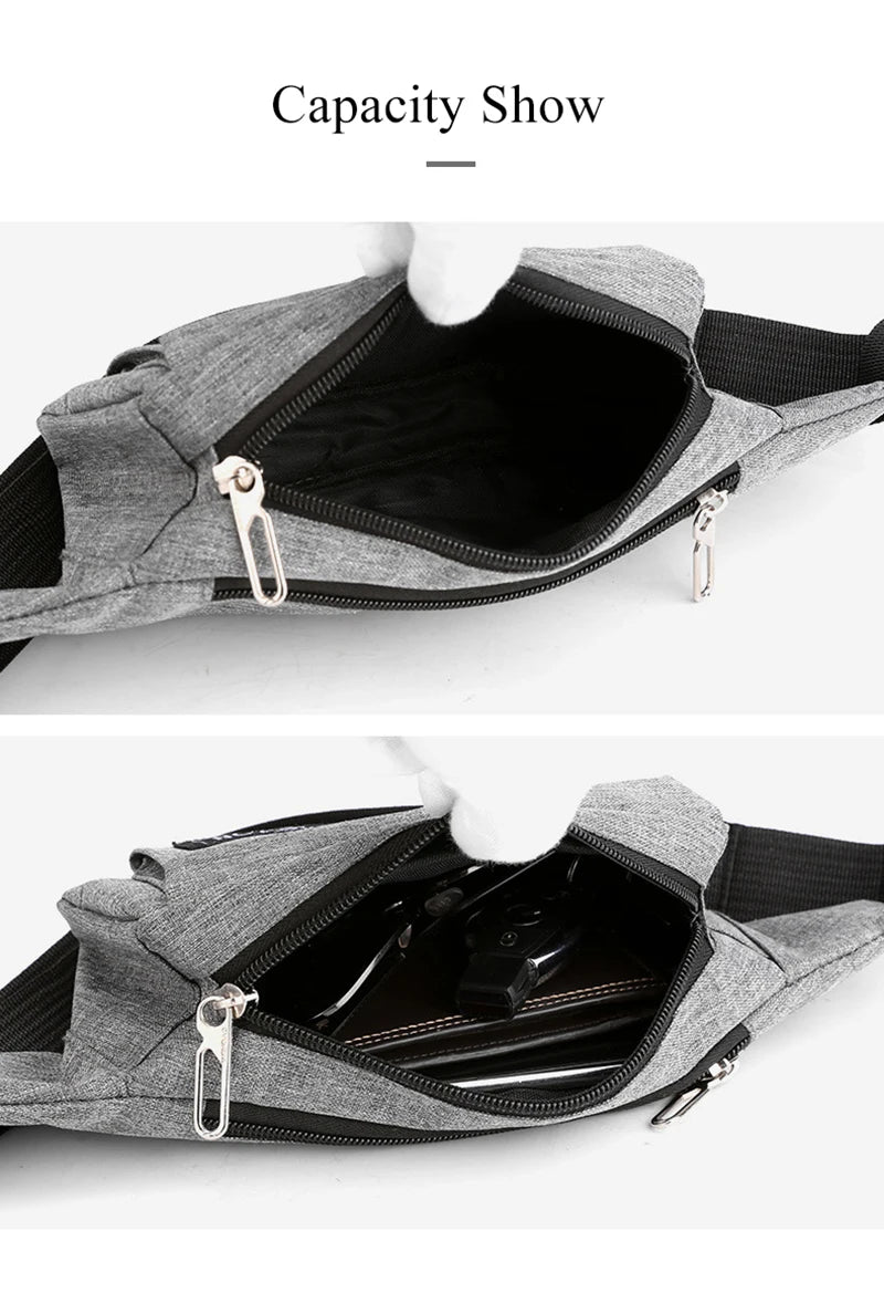 Women Waist Bag Sports Fanny Pack Men Bum Hip Bag Multifunction Travel Chest Bag Crossbody Shoulder Bag Phone Purse Bag