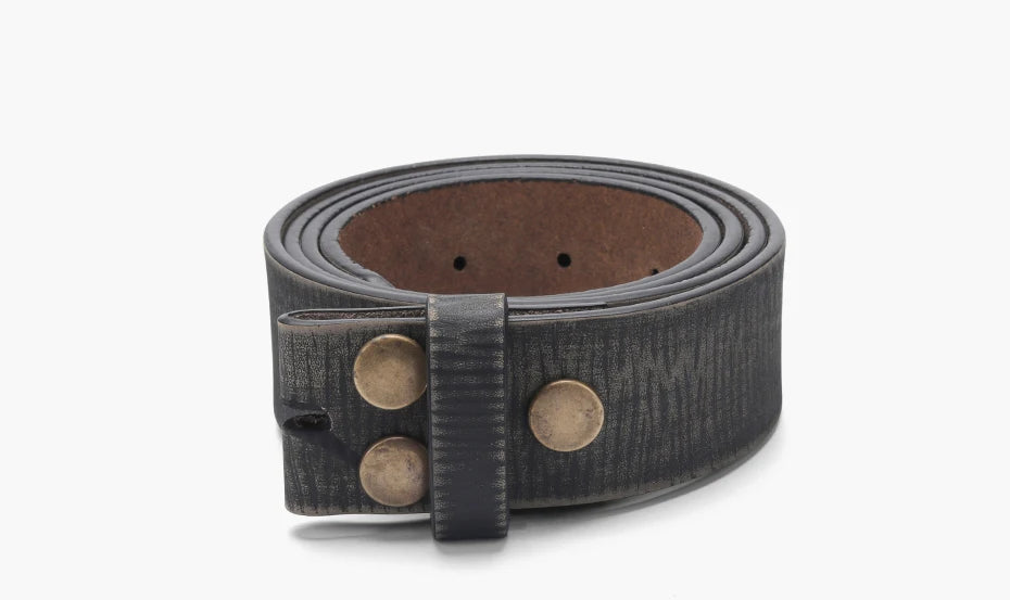 Vintage Belt Without Buckle For Men 100% Genuine Leather Belt For Jeans 3.8 CM Width Cowskin Strap With One Layer Leather