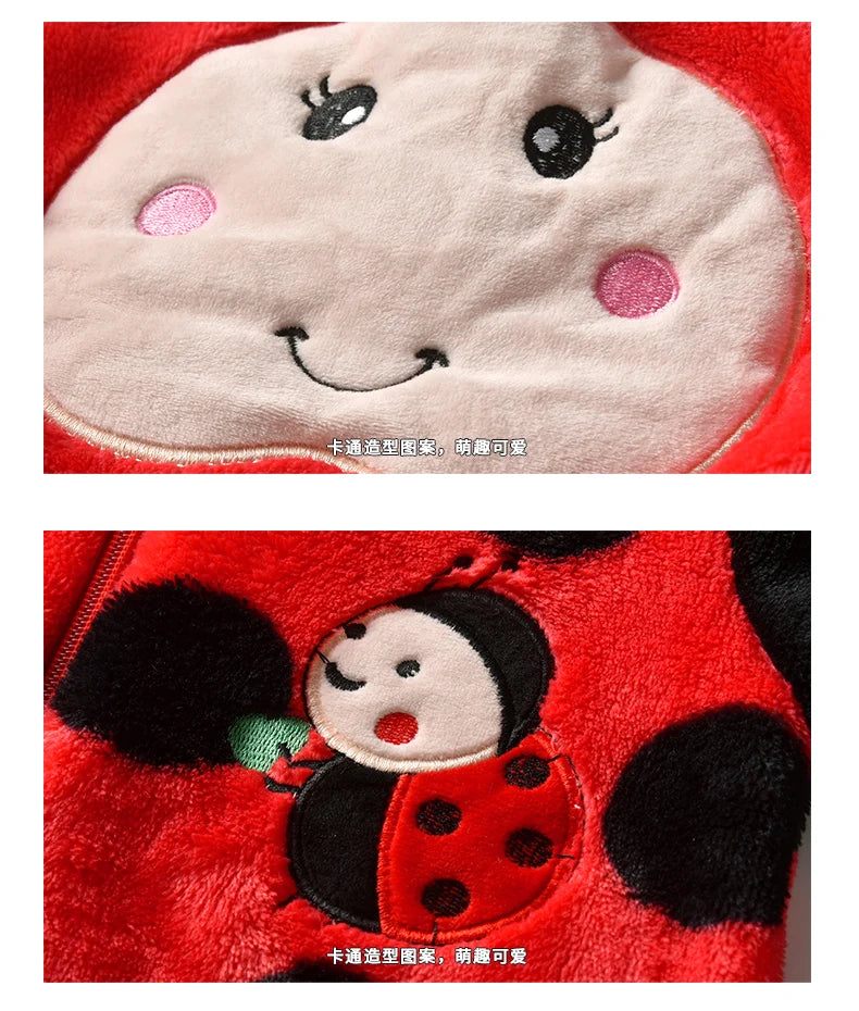 Newborn Baby Costume Romper Onesie Winter Infant Baby Clothes ropa bebe Soft Girl Boys Rompers Cute Bee Flannel Toddler  Outfit