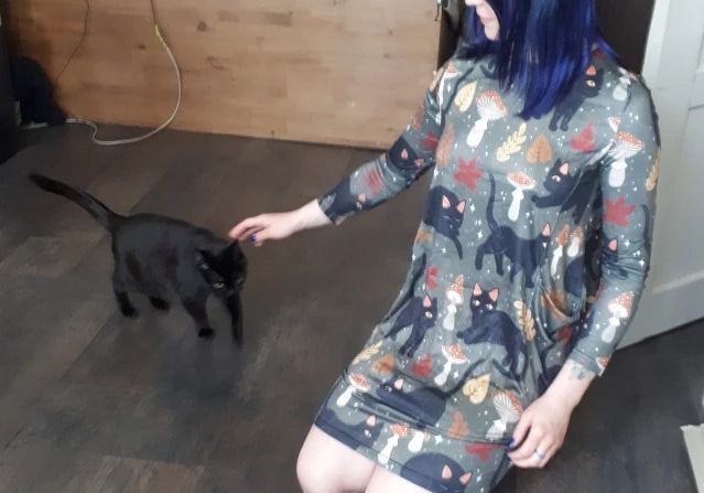 CLOOCL 2022 New Fashion Golden Lion Printed Dress Animal Long-sleeve Pockets Dress Party Dresses Female Clothes Harajuku Style