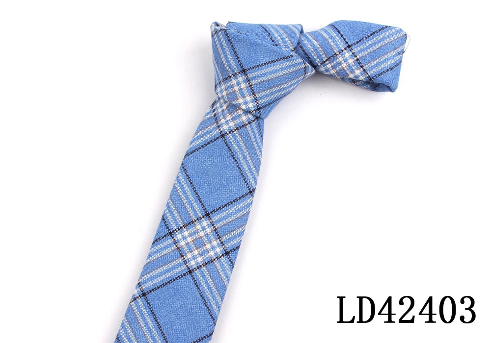 Fashion Cotton Neck Ties  For Men Women Casual Plaid Tie For Boys Girls Suits Tie Slim Wedding Party Necktie Gravatas