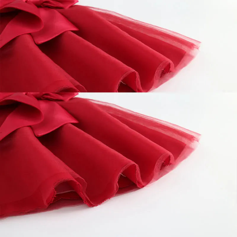 Summer Big Bow Baby Girl Dress 1st Birthday Party Wedding Dress For Girl Party Princess Evening Dresses Kid Girl Clothes