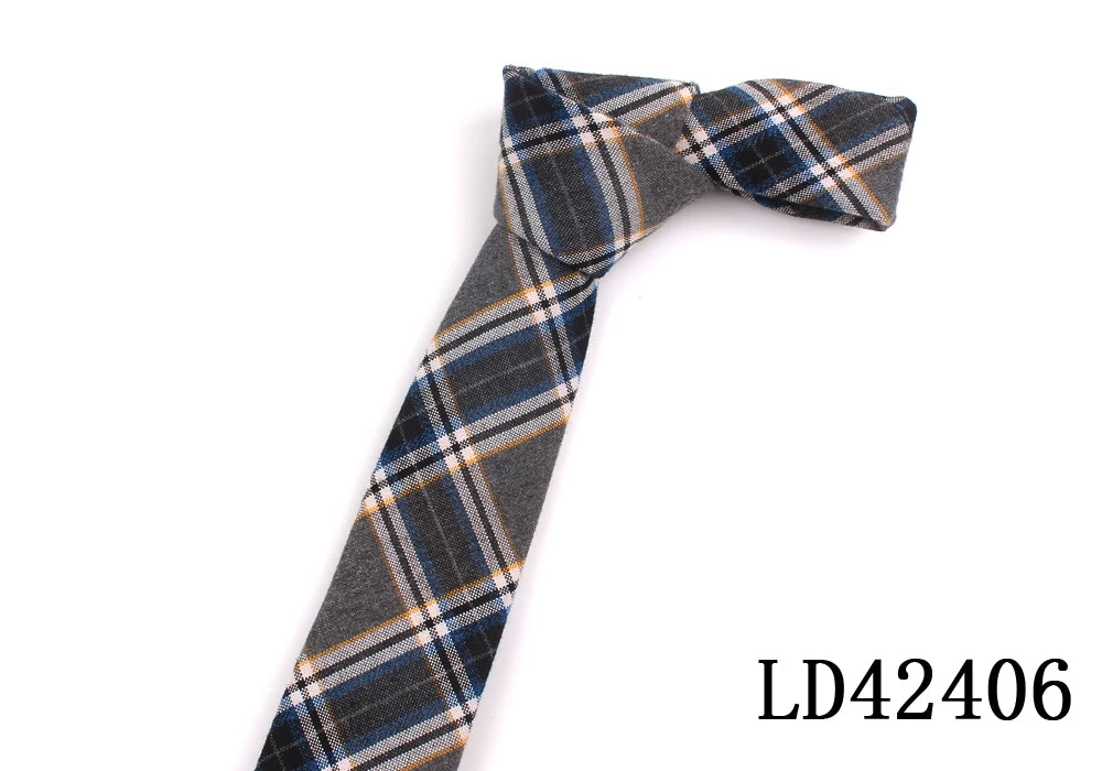 Fashion Cotton Neck Ties  For Men Women Casual Plaid Tie For Boys Girls Suits Tie Slim Wedding Party Necktie Gravatas