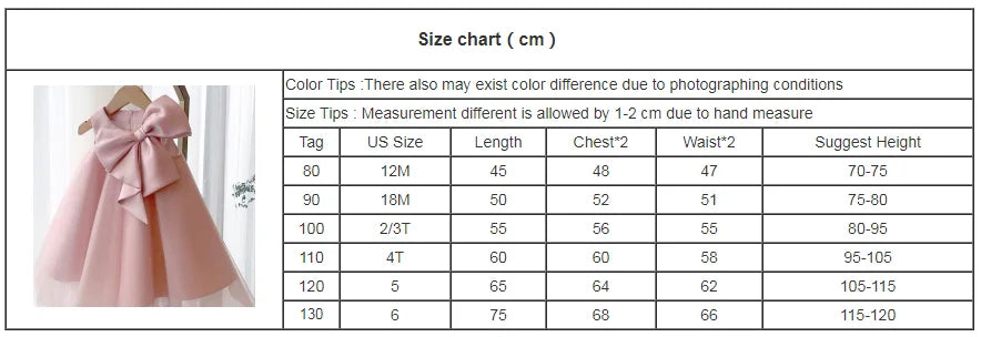 Summer Big Bow Baby Girl Dress 1st Birthday Party Wedding Dress For Girl Party Princess Evening Dresses Kid Girl Clothes
