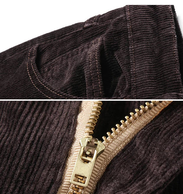 Autumn Winter Trouser Men`s Thick Warm Corduroy Pants Fleece Trousers Male Casual Business Style Long Jeans Men