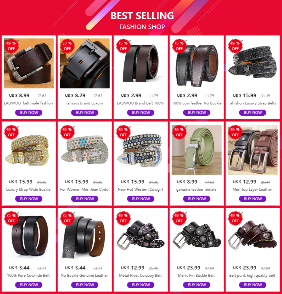 LAUWOO Brand Belt 100% Pure Cowhide Belt Strap No Buckle Genuine Leather Belts Automatic Buckle Belt For Men High Quality