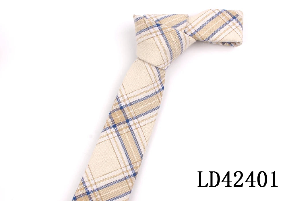 Fashion Cotton Neck Ties  For Men Women Casual Plaid Tie For Boys Girls Suits Tie Slim Wedding Party Necktie Gravatas