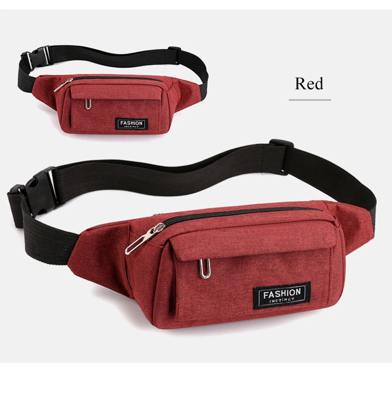 Women Waist Bag Sports Fanny Pack Men Bum Hip Bag Multifunction Travel Chest Bag Crossbody Shoulder Bag Phone Purse Bag