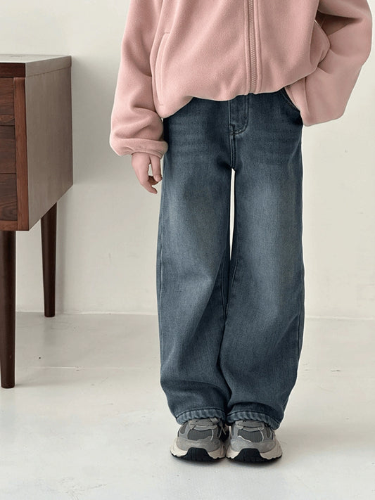 Autumn and Winter Thickened Integral Older Children's Leisure Girl Pants