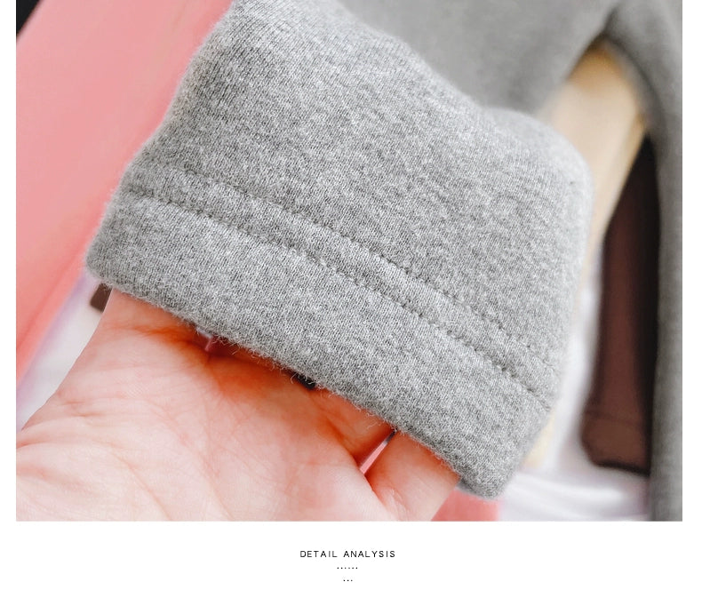 Outwear Western Style Little Girl Heattech Velvet Padded Leggings Pants