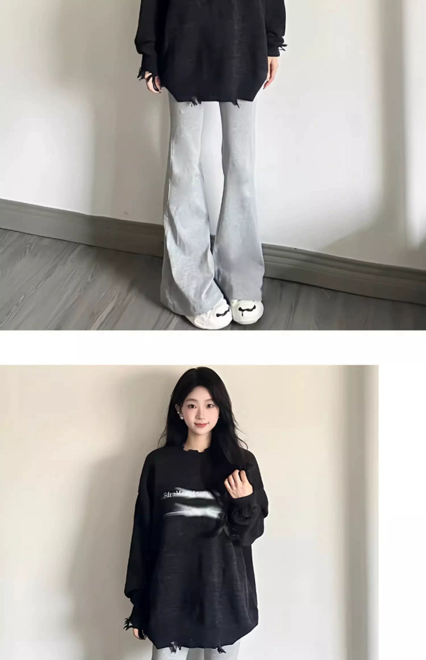 Casual K-style Western Style Girl Slim Fit Bell-Bottom Pants Spring and Autumn Clothing