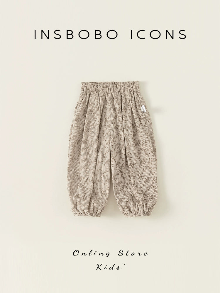 Girl Pants Spring Clothing 2024 New Arrival Kids Casual Pants Children's Clothing Baby Girl Mori Style Bloomers Fresh Pants Fashion