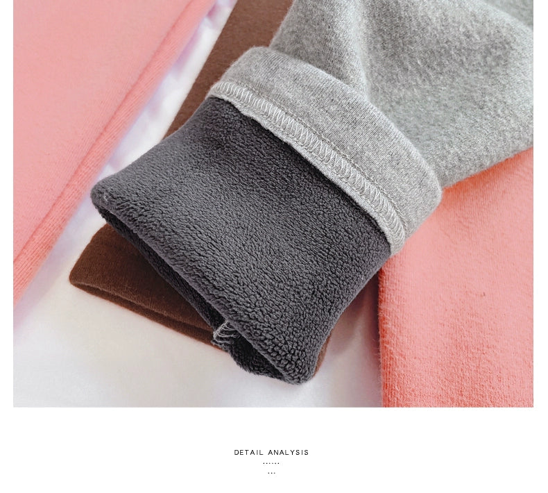 Outwear Western Style Little Girl Heattech Velvet Padded Leggings Pants