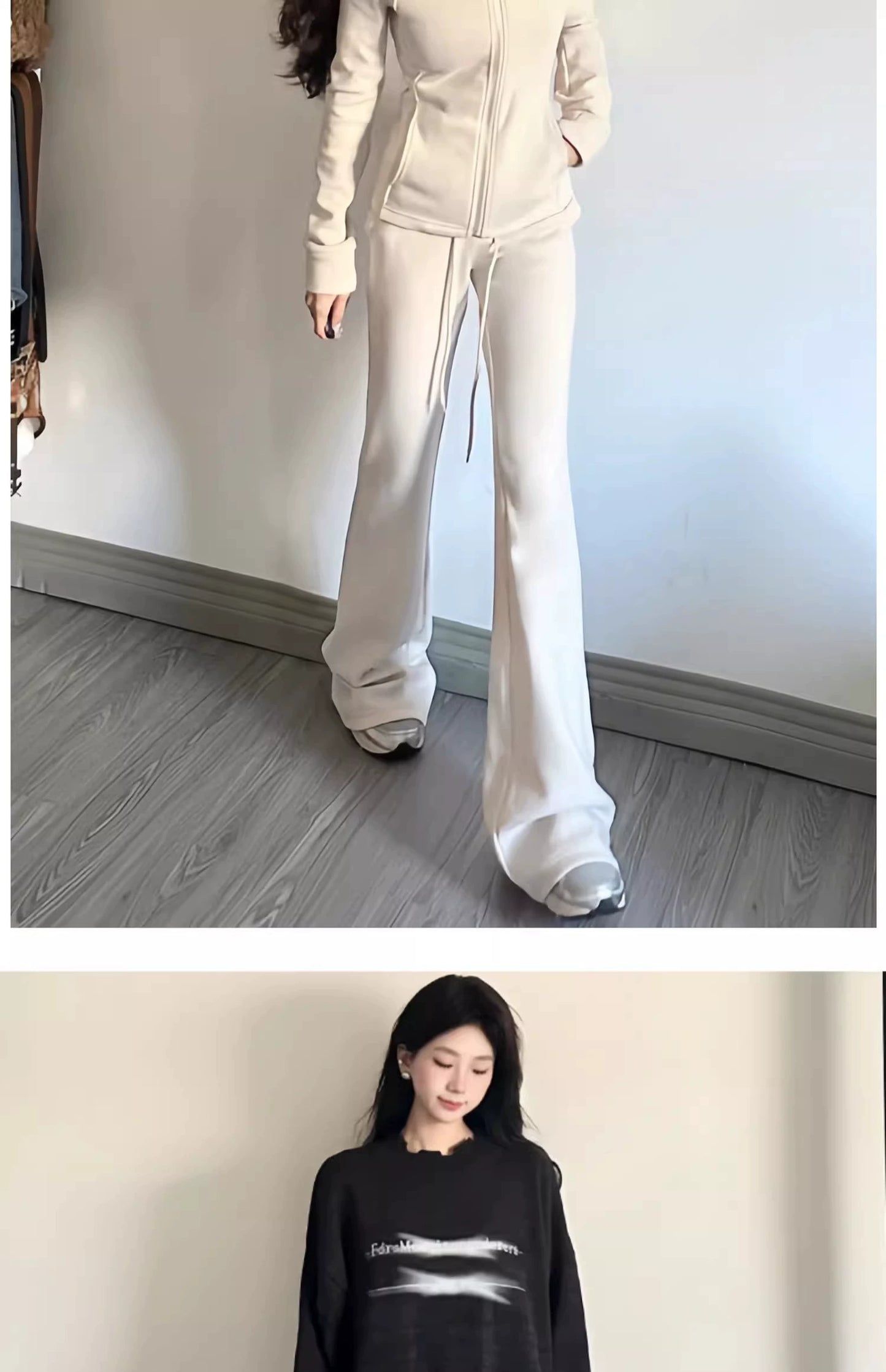 Casual K-style Western Style Girl Slim Fit Bell-Bottom Pants Spring and Autumn Clothing