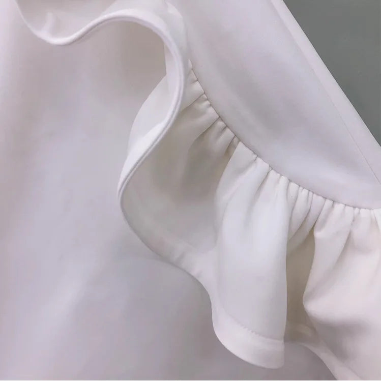 Girl Summer New Dress Sleeveless Ruffles Princess Wedding Luxury Kids Fashion Clothes Brithday Show Vestidos Outfit Wz1326