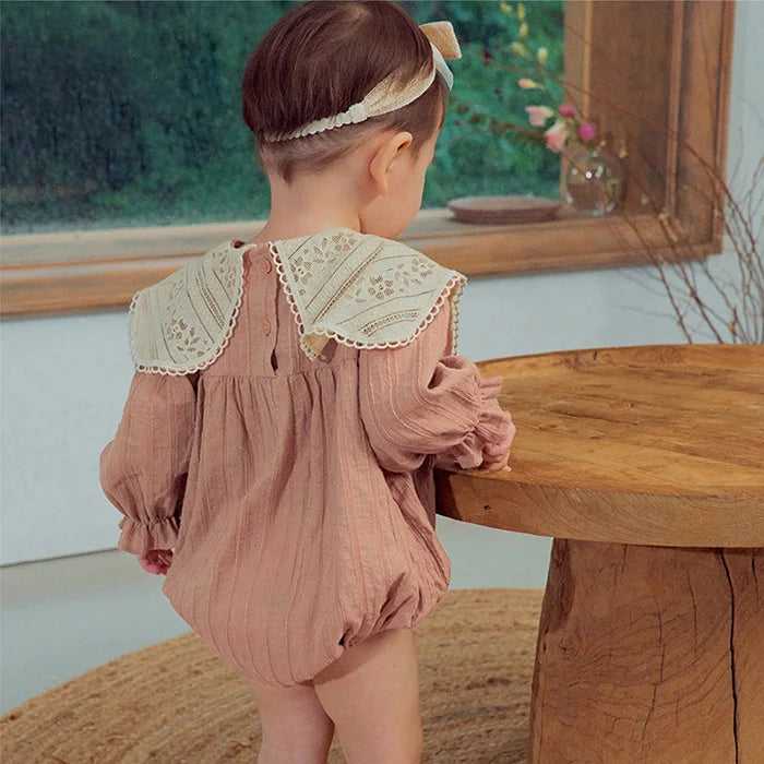 2024 New Spring Sister Clothes 0-3Yrs Kids Princess Dresses Toddler Baby Bodysuits Long Sleeved Cotton Baby Girls Party Dress