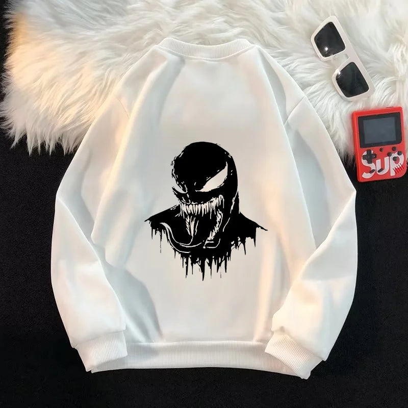 Venom Spring Autumn Print Sweatshirt Casual Winter Warm Top Long Sleeve Girl Boy Baby Pullover Outerwear Clothes Popular Stylish