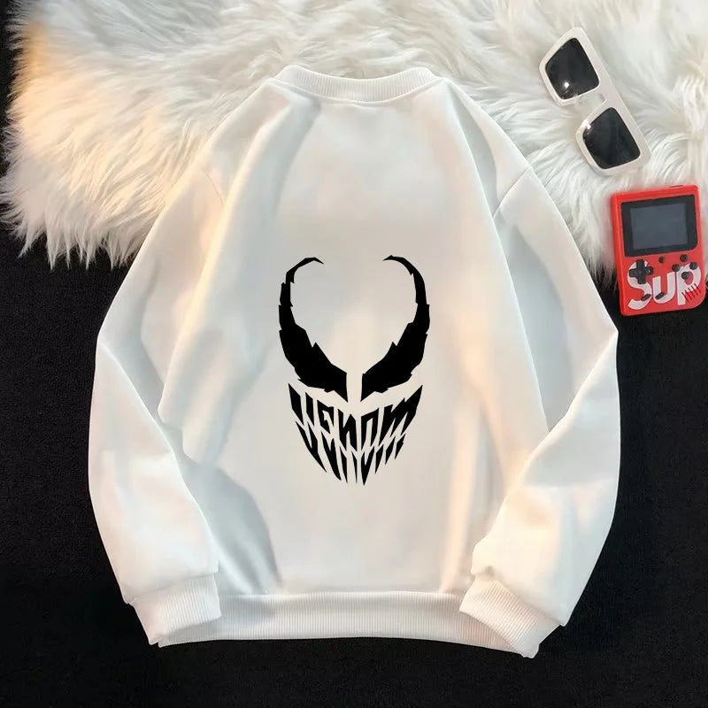 Venom Spring Autumn Print Sweatshirt Casual Winter Warm Top Long Sleeve Girl Boy Baby Pullover Outerwear Clothes Popular Stylish