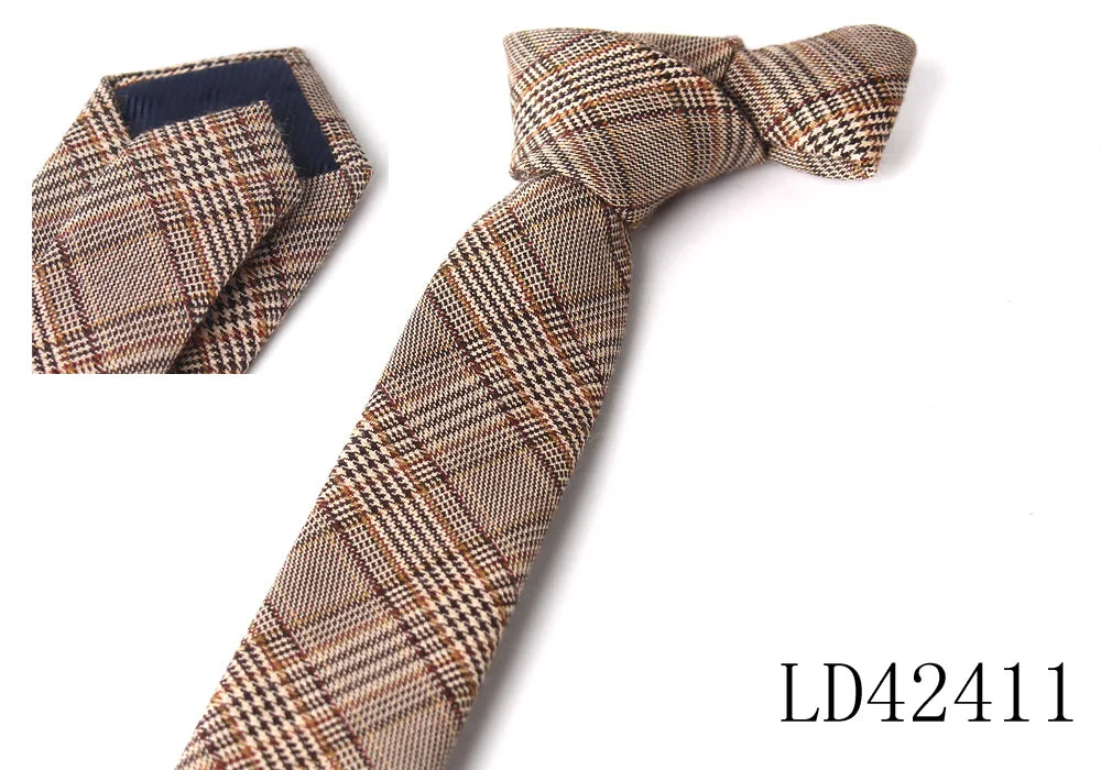 Fashion Cotton Neck Ties  For Men Women Casual Plaid Tie For Boys Girls Suits Tie Slim Wedding Party Necktie Gravatas