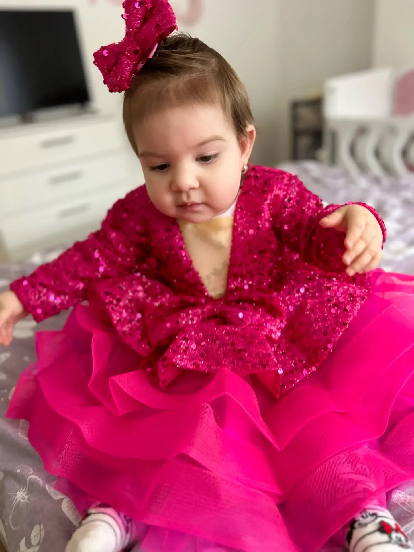 Elegant socialite girl dress sequin birthday dance party gorgeous dress  graduation banquet evening dress  girls clothing