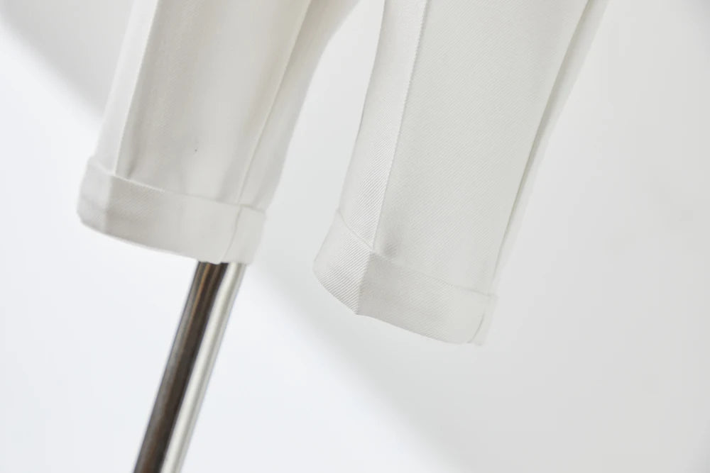 Young child Boy White Suit Baptism Birthday Party Photograph Clothes Dress Baby Jacket Straps Pants Bowtie 3PCS Eid Kids Attire