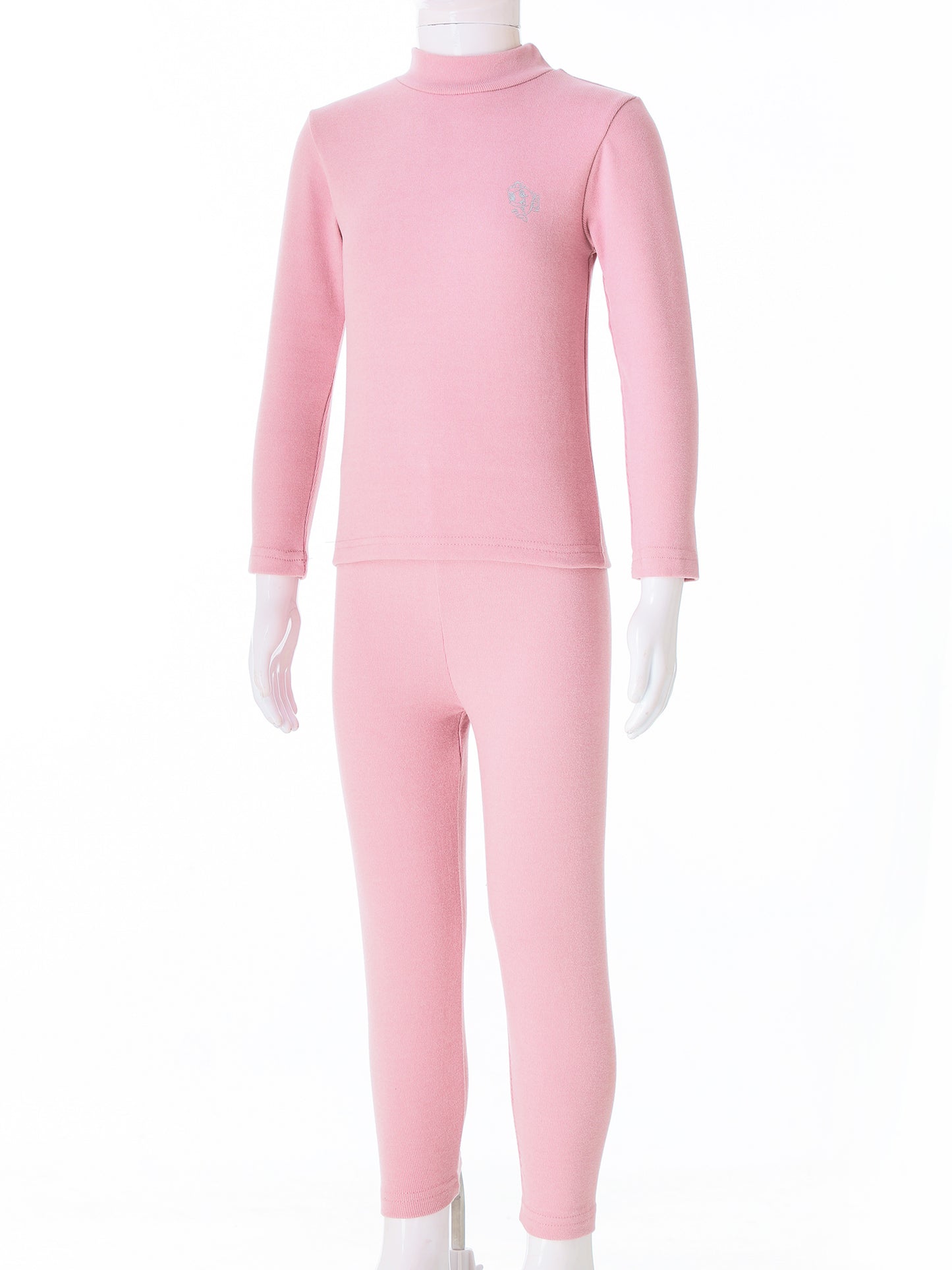 Teen Girls Boys Casual Outfit Sports Sets Turtleneck Long Sleeve Dolphins Print Thermal Top+Pants Warm Basic Underwear Sleepwear