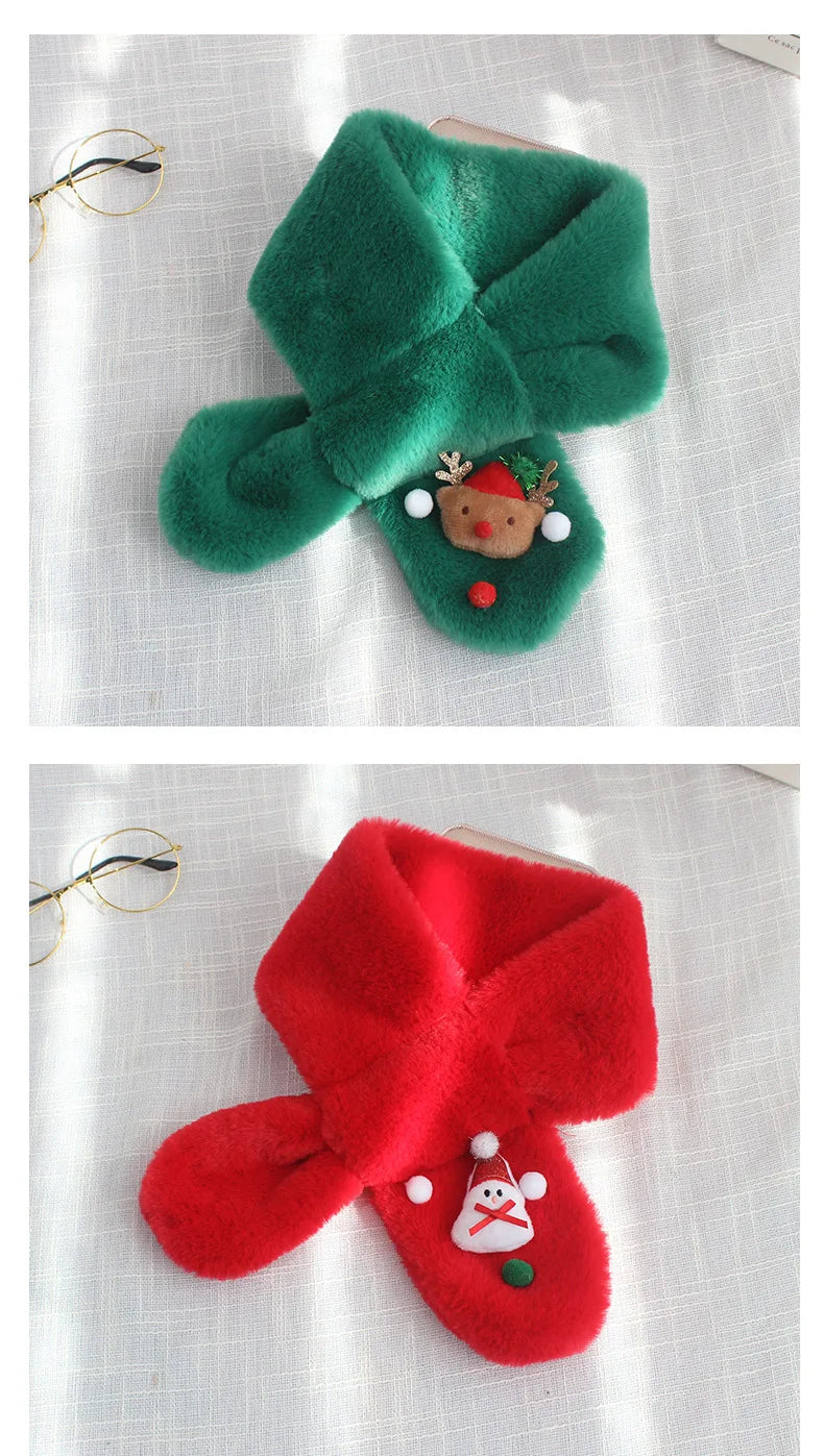 Winter Children Gift Christmas Scarf Korean Version of The Neck Thickened To Keep Warm Baby Boys and Girls Cute