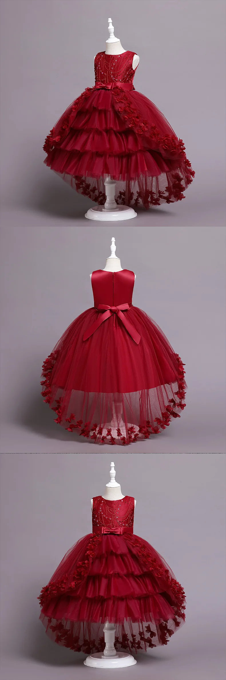 New High quality baby lace princess dress for girl elegant birthday party trailing dress Baby girl's christmas clothes 3-12yrs