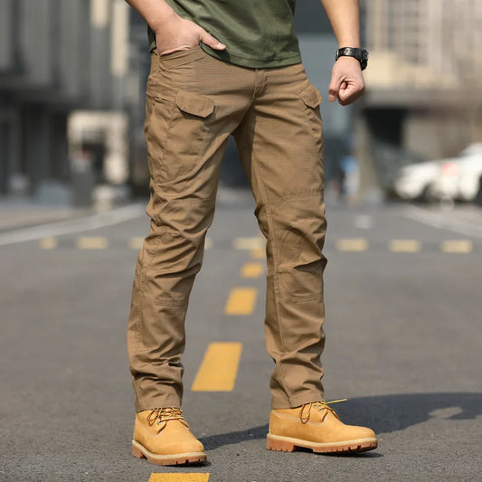 Man's Trouser Fashion Cargo Pants Military Tactical Safari Work Long Trousers Multi-pocket Hiking Fishing Sports Outdoor Overalls Army